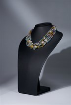 Бусы жадеит, аквамарин - фото 132962