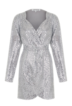 Платье мини с пайетками - фото 133729