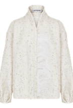 Кардиган с перьями укороченный - фото 133752