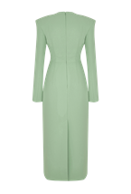 Платье с объёмными плечами - фото 133813