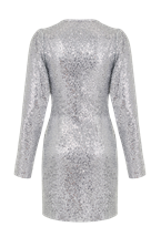 Платье мини с пайетками - фото 133816