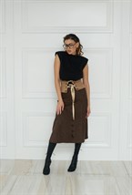Юбка SUEDE SKIRT - фото 133828