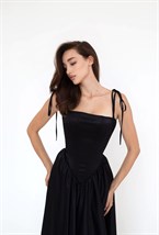 DANIEL атласное корсетное платье миди - фото 133917