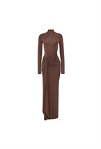 «Sculpting jersey dress» Платье из эластичного трикотажа с разрезом. - фото 134507