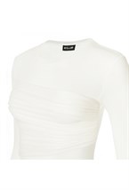 “Silhouette” Лонгслив с драпировкой на груди - фото 134517