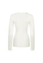 “Silhouette” Лонгслив с драпировкой на груди - фото 134518