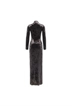 «SCULPTING velvet dress» Платье из эластичного бархата с разрезом. - фото 134589