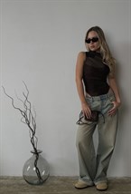 Боди без рукавов brown - фото 135980