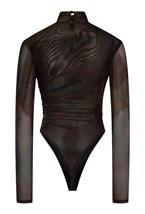 Боди с длинным рукавом brown - фото 136001