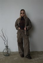 Боди с длинным рукавом brown - фото 136002
