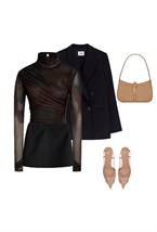 Боди с длинным рукавом brown - фото 136005