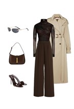 Боди с длинным рукавом brown - фото 136006