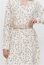 Ремень базовый бежевый - фото 136210