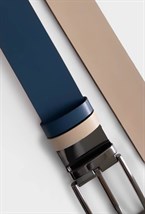 Ремень трансформер бежевый-голубой - фото 136240