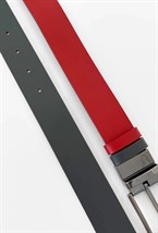 Ремень трансформер серый-красный - фото 136253