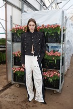 Жакет-доломан графитового цвета - фото 136663