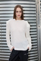 Лонгслив Лайт меттер молочного цвета - фото 136696