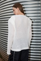 Лонгслив Лайт меттер молочного цвета - фото 136697