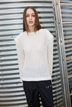 Лонгслив Лайт меттер молочного цвета - фото 136699