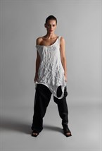 Майка-майка белого цвета - фото 136744