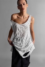 Майка-майка белого цвета - фото 136746