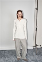 Лонгслив Инсайд аут белого цвета - фото 136754