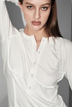 Лонгслив Инсайд аут белого цвета - фото 136757