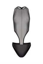 Боди из сетки с вырезом на животе - фото 136938