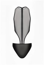 Боди из сетки с вырезом на животе - фото 136939