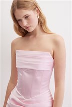 Корсетное платье мини розе - фото 136975