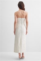 Платье-бандо миди из жаккарда - фото 137000