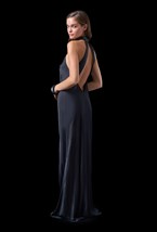 Черное платье макси из вискозы - фото 137187