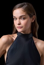 Черное платье макси из вискозы - фото 137189