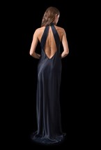 Черное платье макси из вискозы - фото 137190