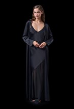 Черная накидка-кимоно - фото 137194