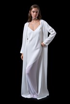 Белая накидка-кимоно - фото 137199