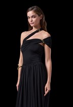 Черный боди со съемными брошами - фото 137205