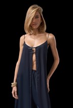 Черный топ-накидка из вискозы - фото 137256