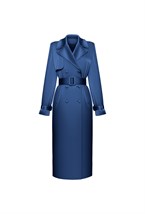 Плащ из бежевого атласа - фото 137300