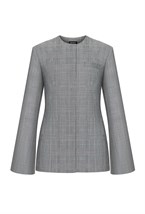 Жакет из шерсти в клетку - фото 137322