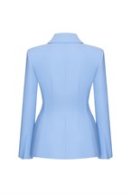 Жакет с завязками в небесно-голубом оттенке - фото 137341