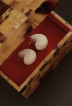 Серьги-бобы из рога - фото 137372