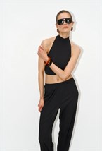 Топ kyle ribbed black - фото 139861