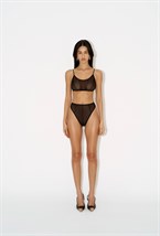 Топ mesh strip black - фото 139933