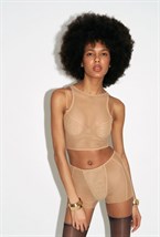 Майка mesh strip nude - фото 139970