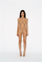Топ mesh strip nude - фото 139983