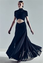 Черное платье из сетки - фото 140874