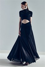 Черное платье из сетки - фото 140877