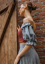 юбка миди из хлопка - фото 14142