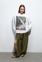 Корсет с баской вельветовый синего цвета - фото 163644
